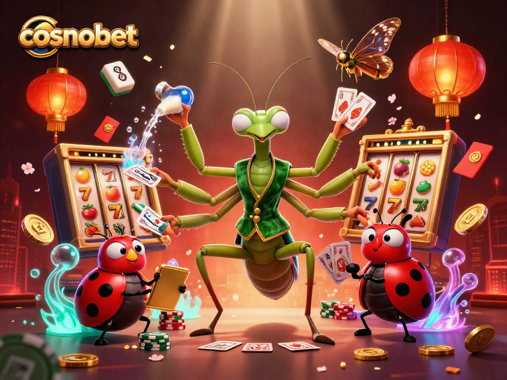 Engage with cosmobet by exploring vibrant casino games in a rich 3D illustration.