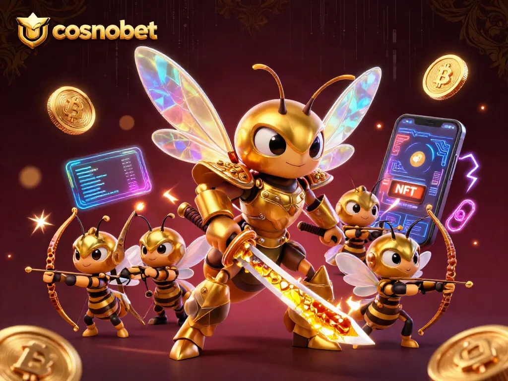 Experience high-stakes gaming action with cosmobet, illuminated by vibrant crypto elements.