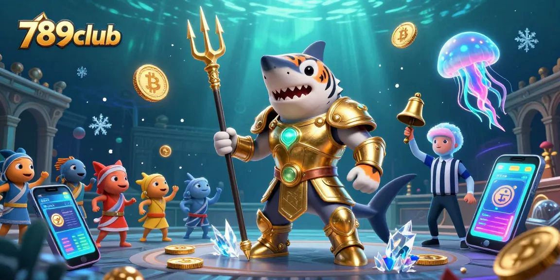 Experience thrilling gaming action at 789club's underwater colosseum with vibrant casino elements.